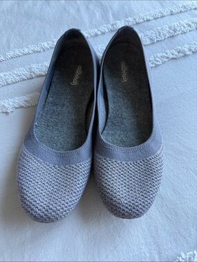 allbirds Women's Light Grey Knit Ballet Flats